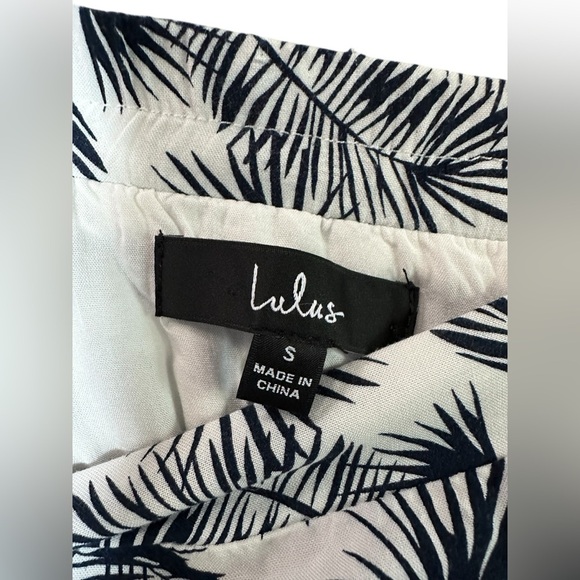 Lulus Palm Print Matching Set Crop Top and Maxi Skirt Black White Size Small - Picture 6 of 15